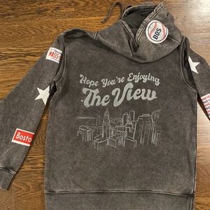 BroDenim Customized hoodie - Boston/NewEngland patchwork